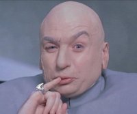 Dr Evil with finger after saying One Million Dollars